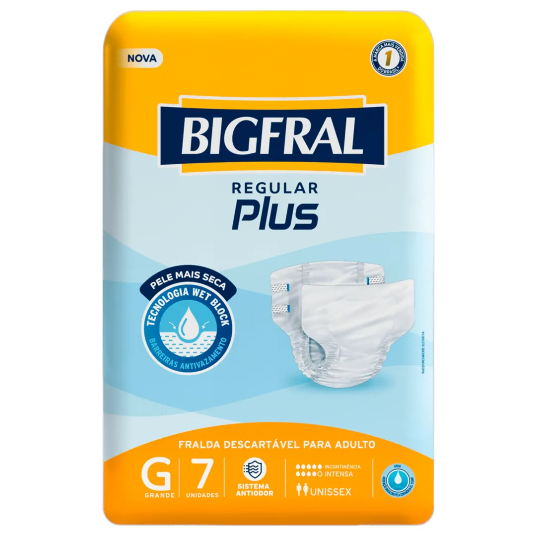 Fralda Geriátrica Bigfral Regular G 7 Unidades