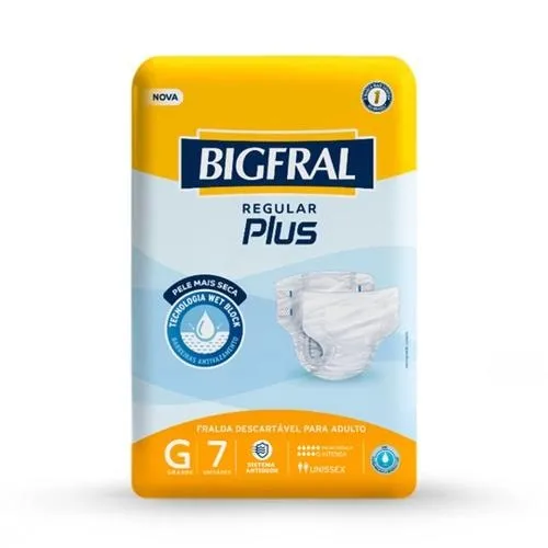 Fralda Geriátrica Bigfral Plus G 7 unidades