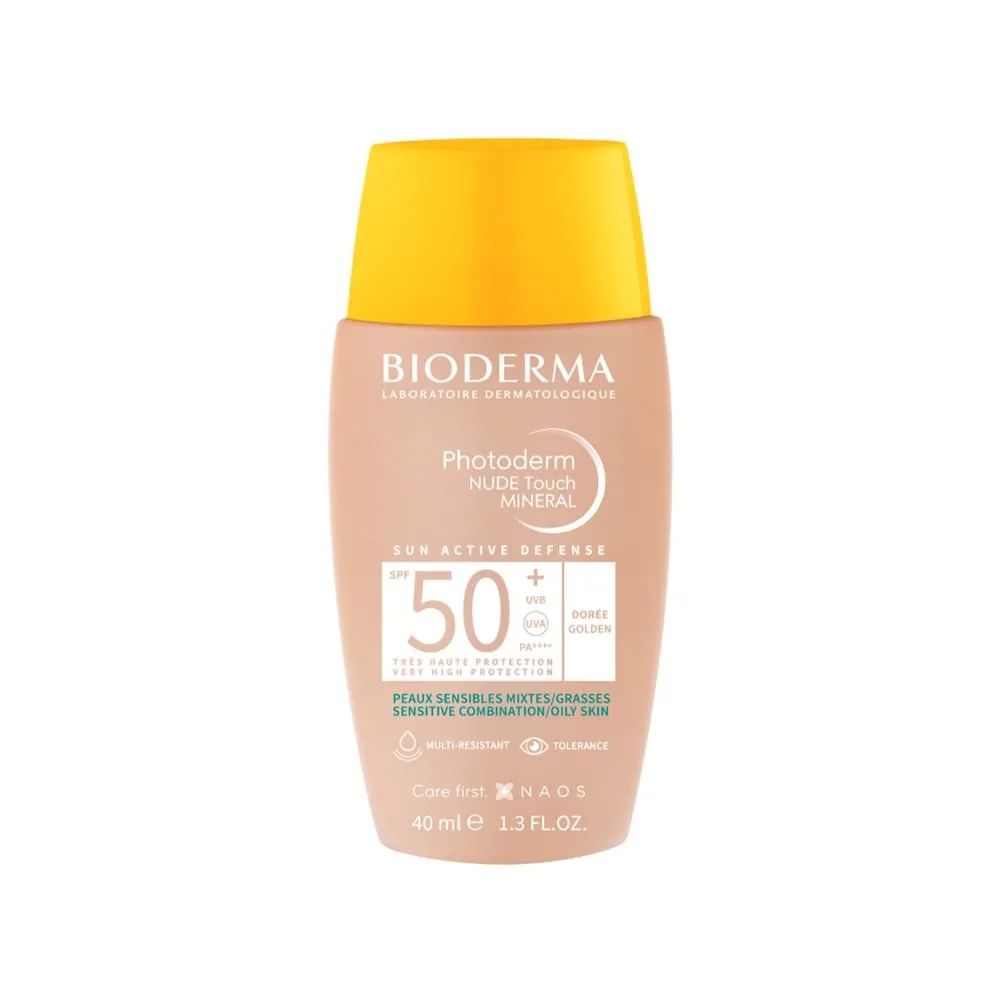 BIODERMA Photoderm Nude Touch Mineral FPS 50+ Cor Médio - Cobertura Natural e Iluminada 40ml
