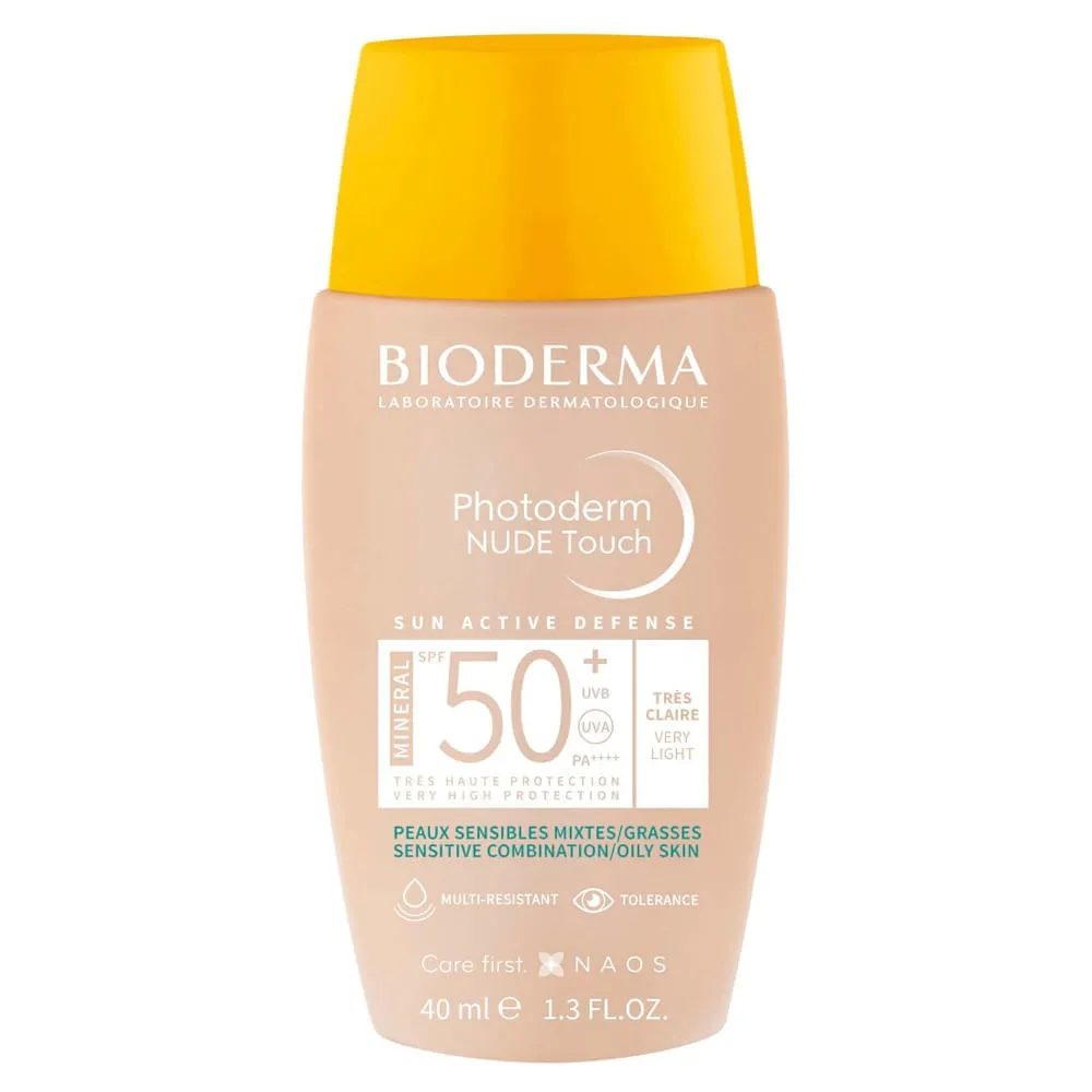 Protetor Solar Facial Bioderma Photoderm Nude Touch Cor Natural FPS50 40ml