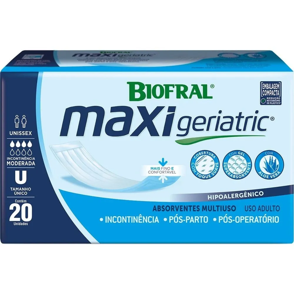 Absorvente Geriátrico Biofral Maxi Geriatric 20 unidades