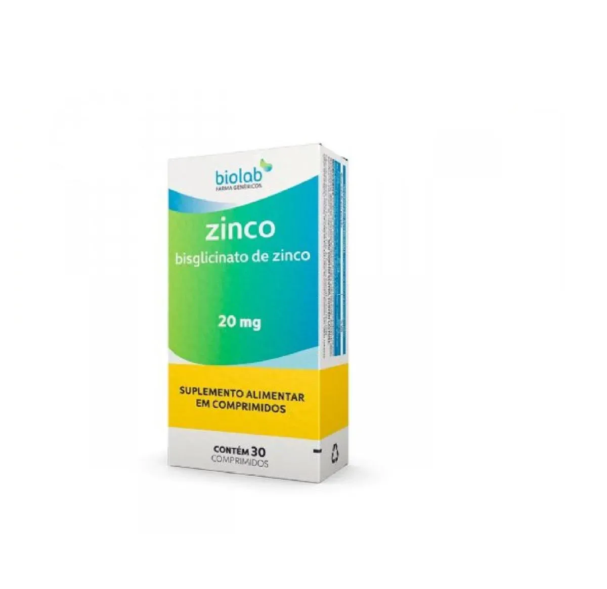 Zinco 20mg 30 comprimidos genérico Biolab