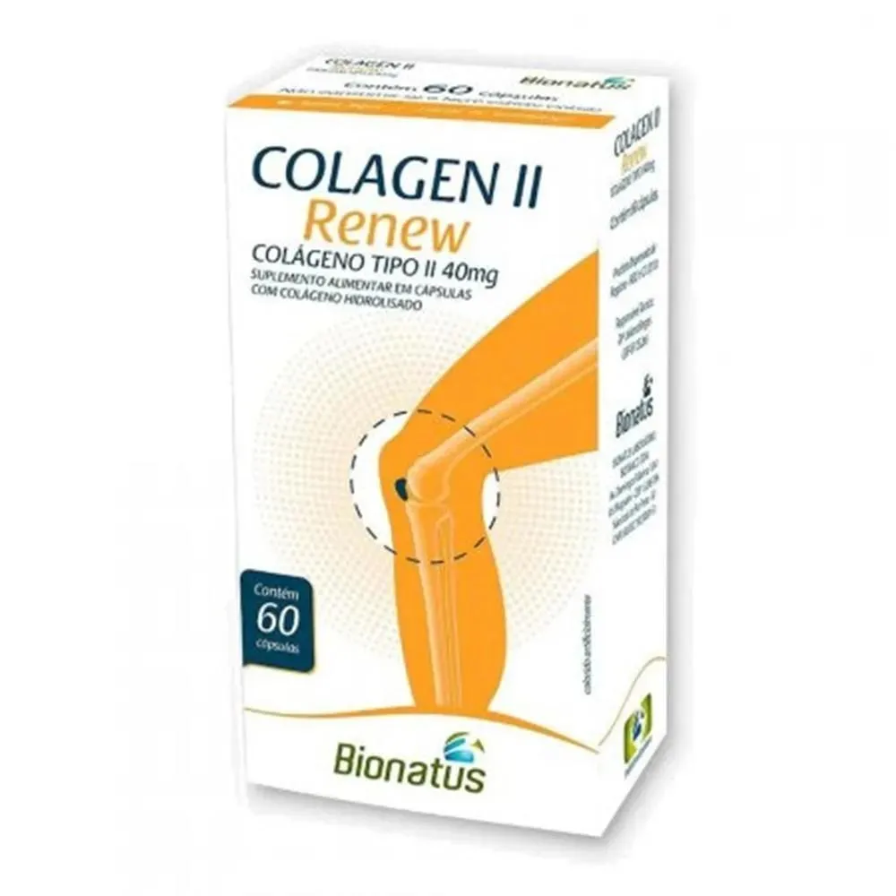 Renew Colágeno Tipo II 60 Cápsulas Bionatus 40mg