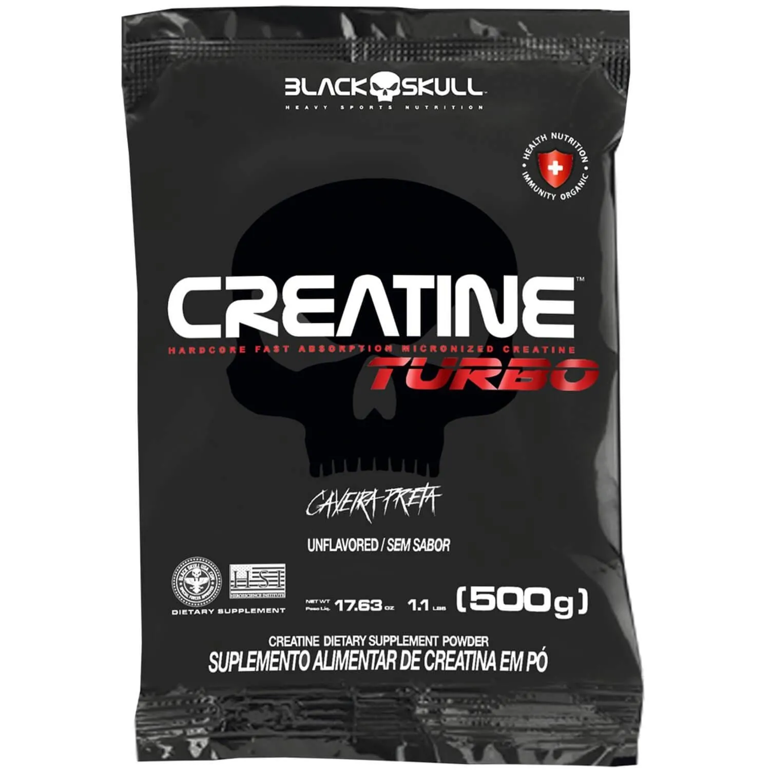 Creatine Turbo Creatina Refil Black Skull 500g