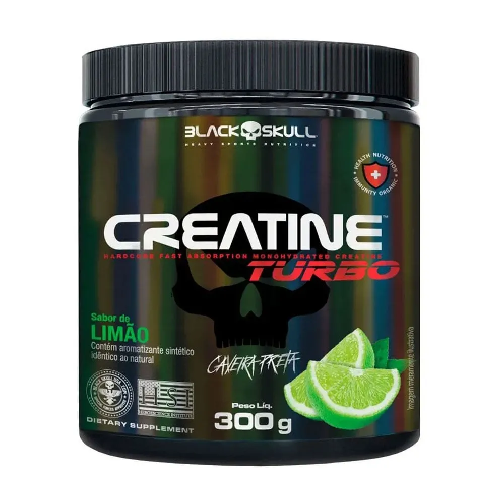 Creatine Turbo Creatina Limão Black Skull 300g