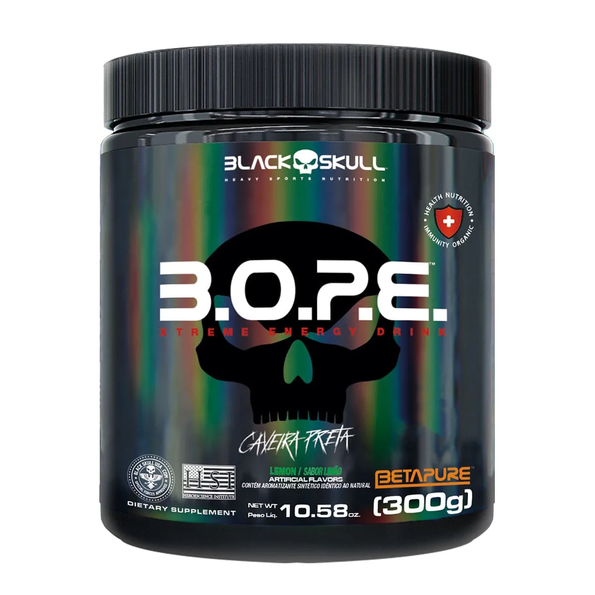 Pré Treino B.O.P.E Sabor Limão Black Skull 300g