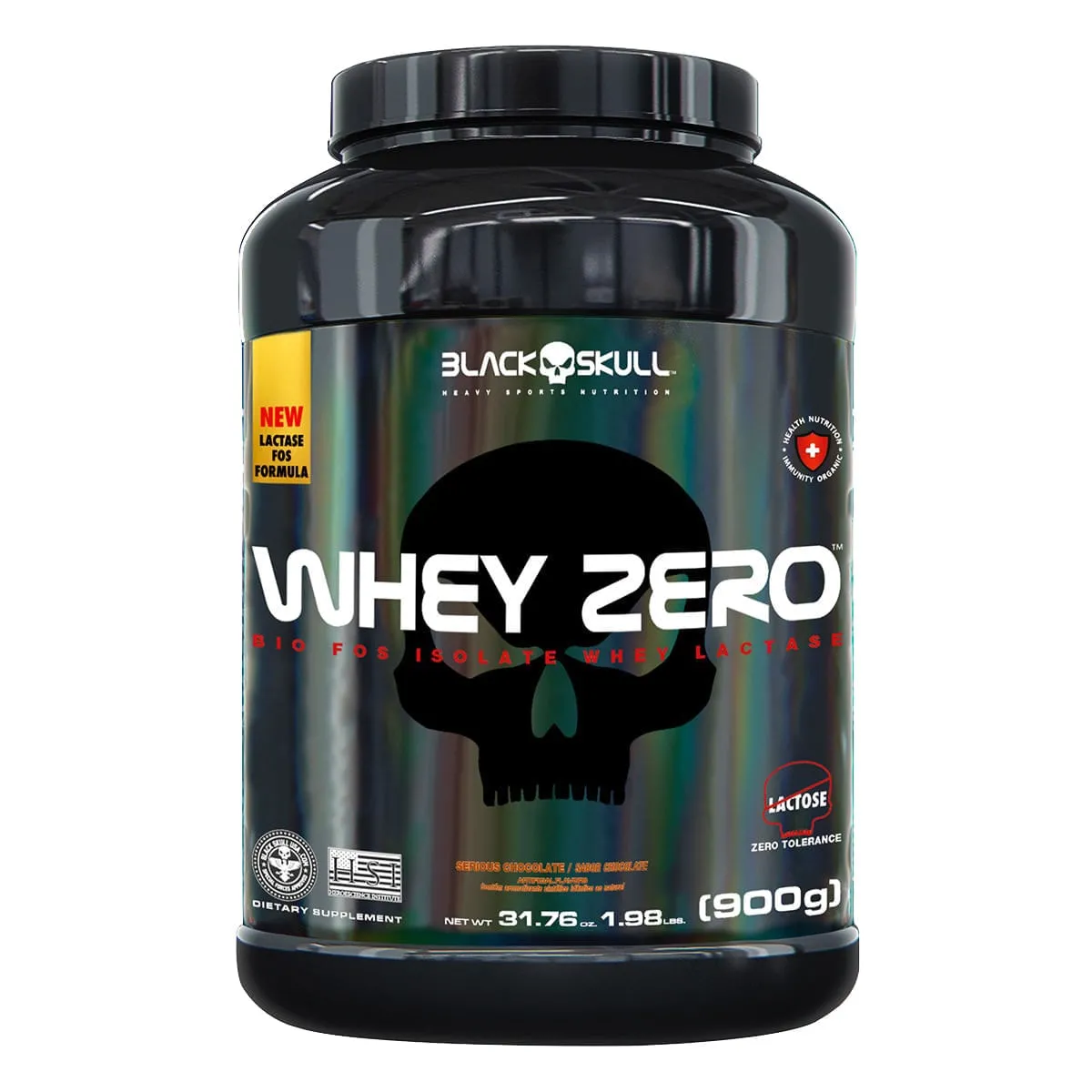 Whey Zero Com Lactase Chocolate Black Skull 900g