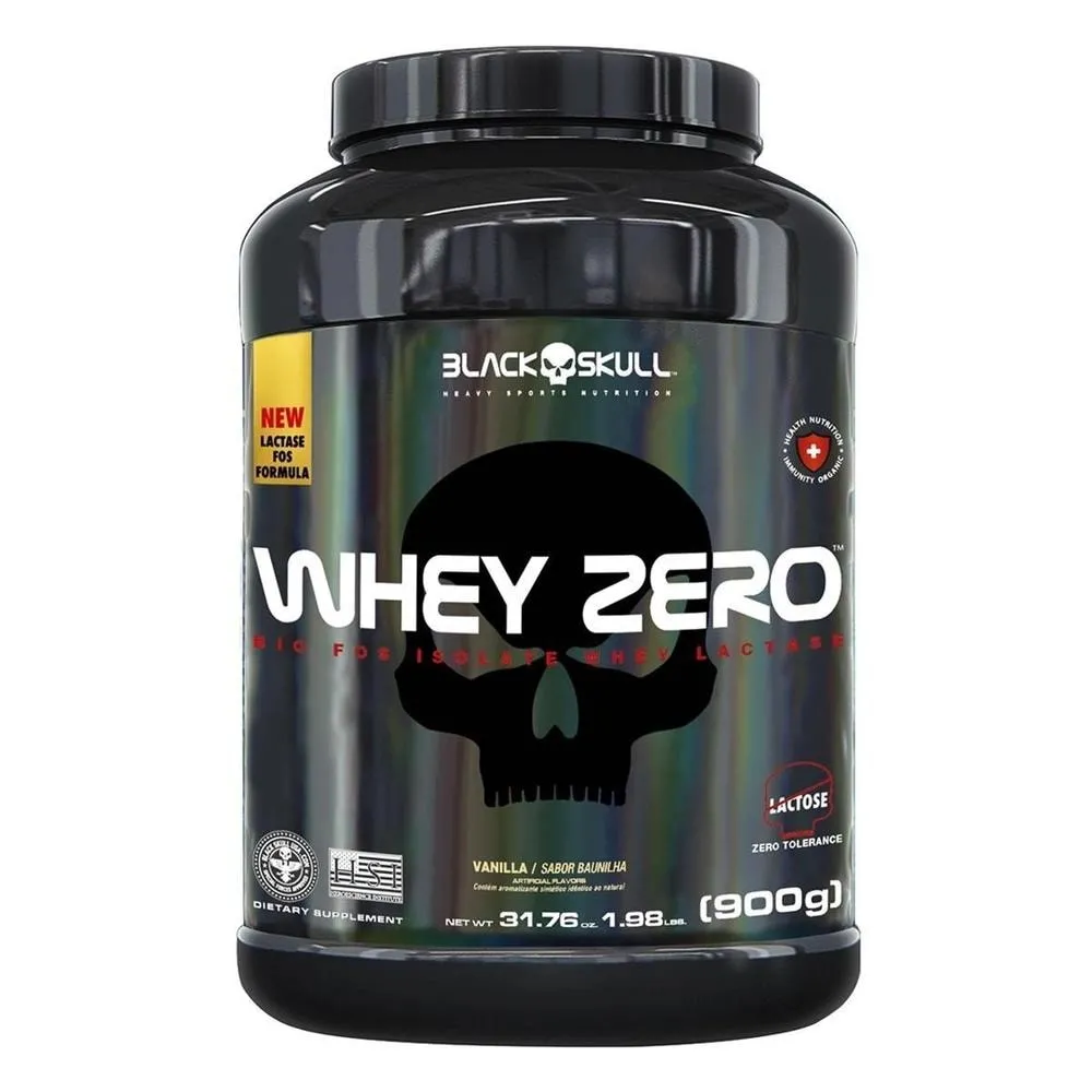 Whey Zero Com Lactase Baunilha Black Skull 900g