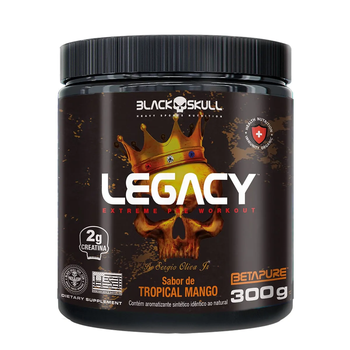 Pré Treino Legacy Tropical Mango Black Skull 300g