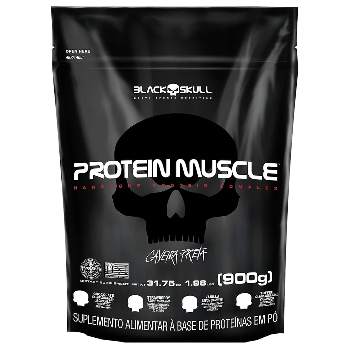 Protein Muscle Refil Chocolate Black Skull 900g