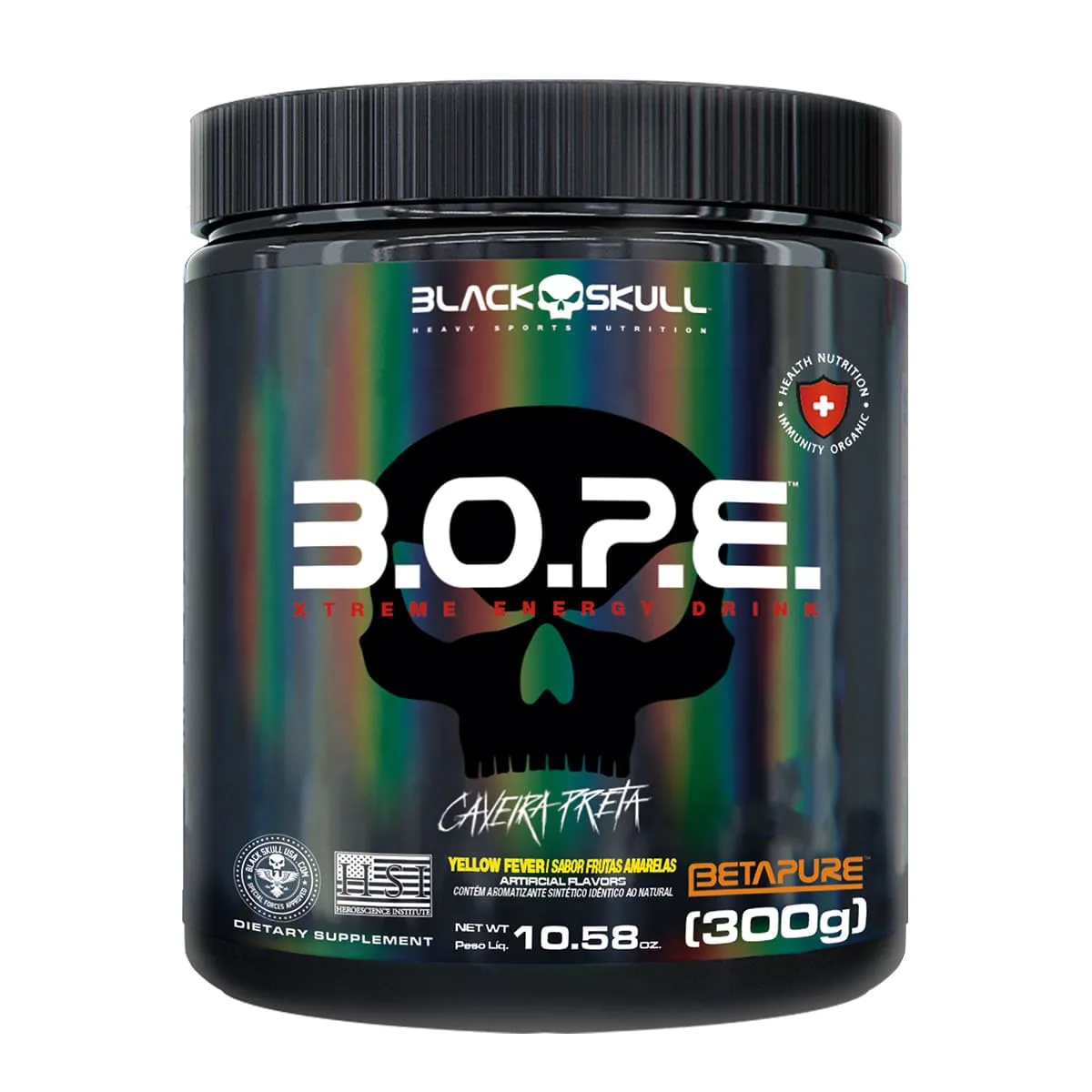Pré Treino B.O.P.E Sabor Frutas Amarelas Black Skull 300g