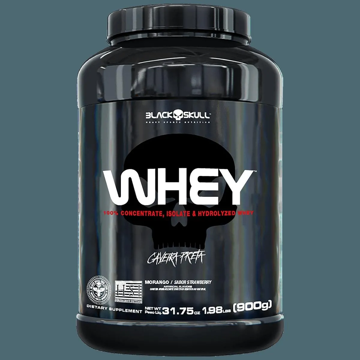 Whey Protein Sabor Morango Black Skull 900g