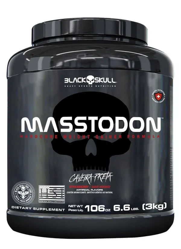 Hipercalórico Masstodon Morango Black Skull 3Kg