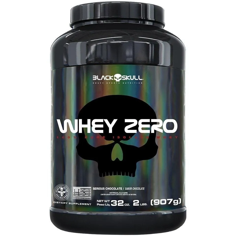 Whey Zero Protein Isolado Chocolate Black Skull 907g
