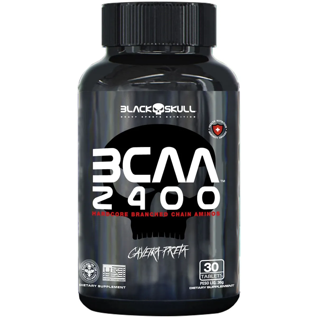 BCAA 2400 Aminoácidos Black Skull 30 Tablets