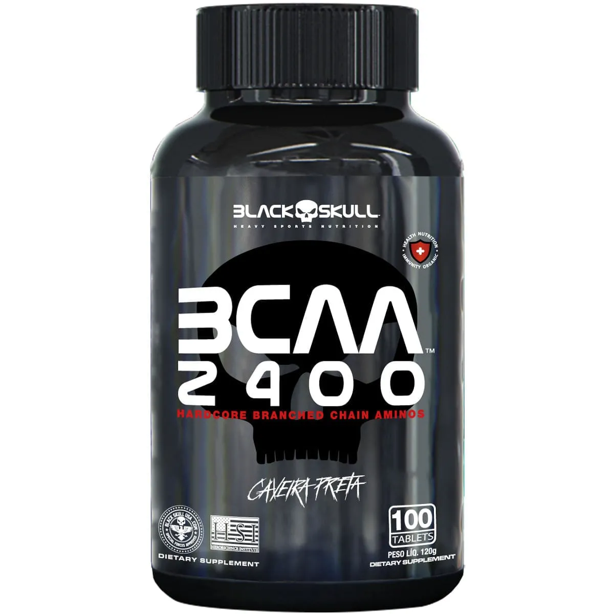 BCAA 2400 Aminoácidos Black Skull 100 Tablets