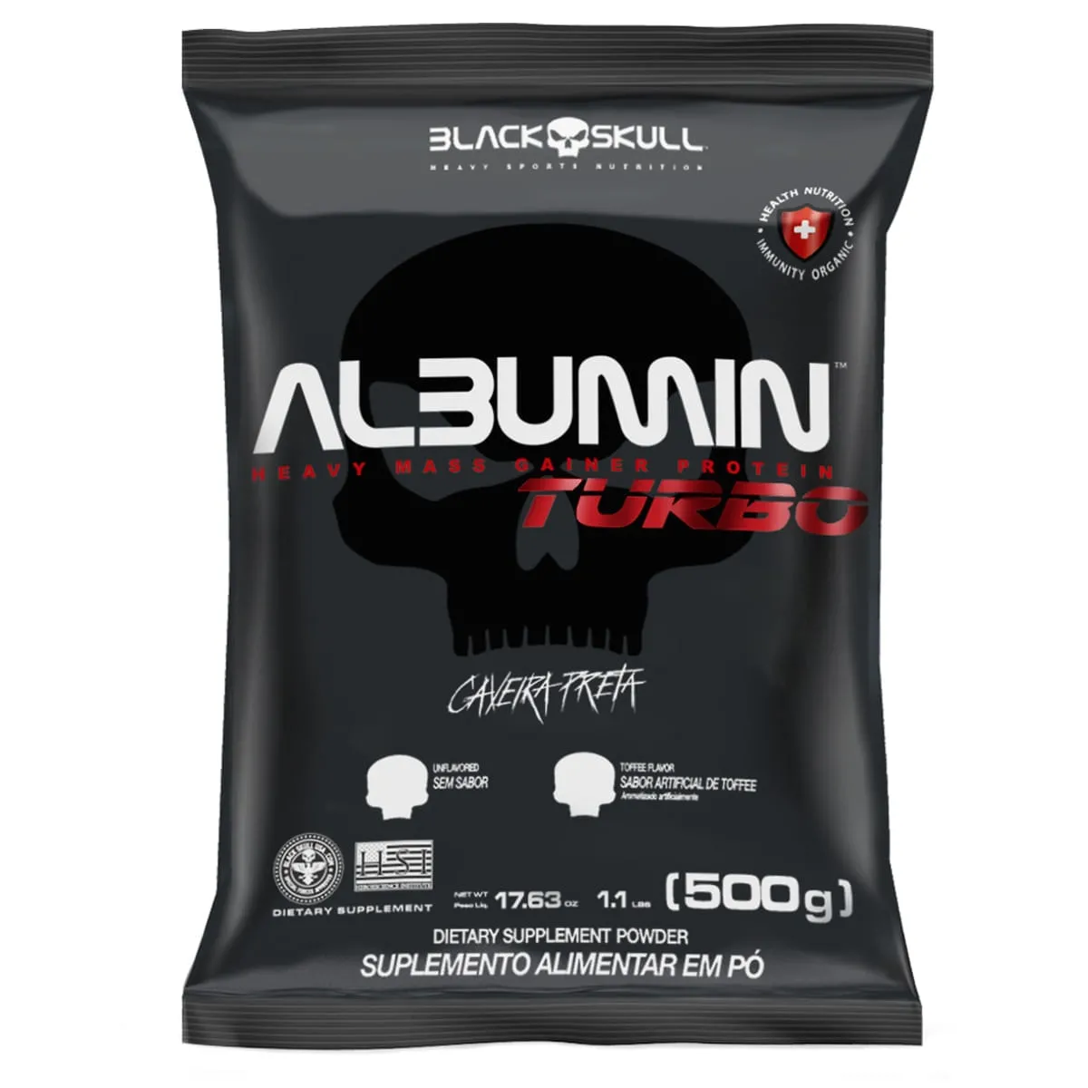 Albumin Turbo Albumina Refil Black Skull 500g
