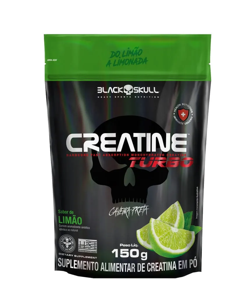 Creatine Turbo Creatina Refil Limão Black Skull 150g