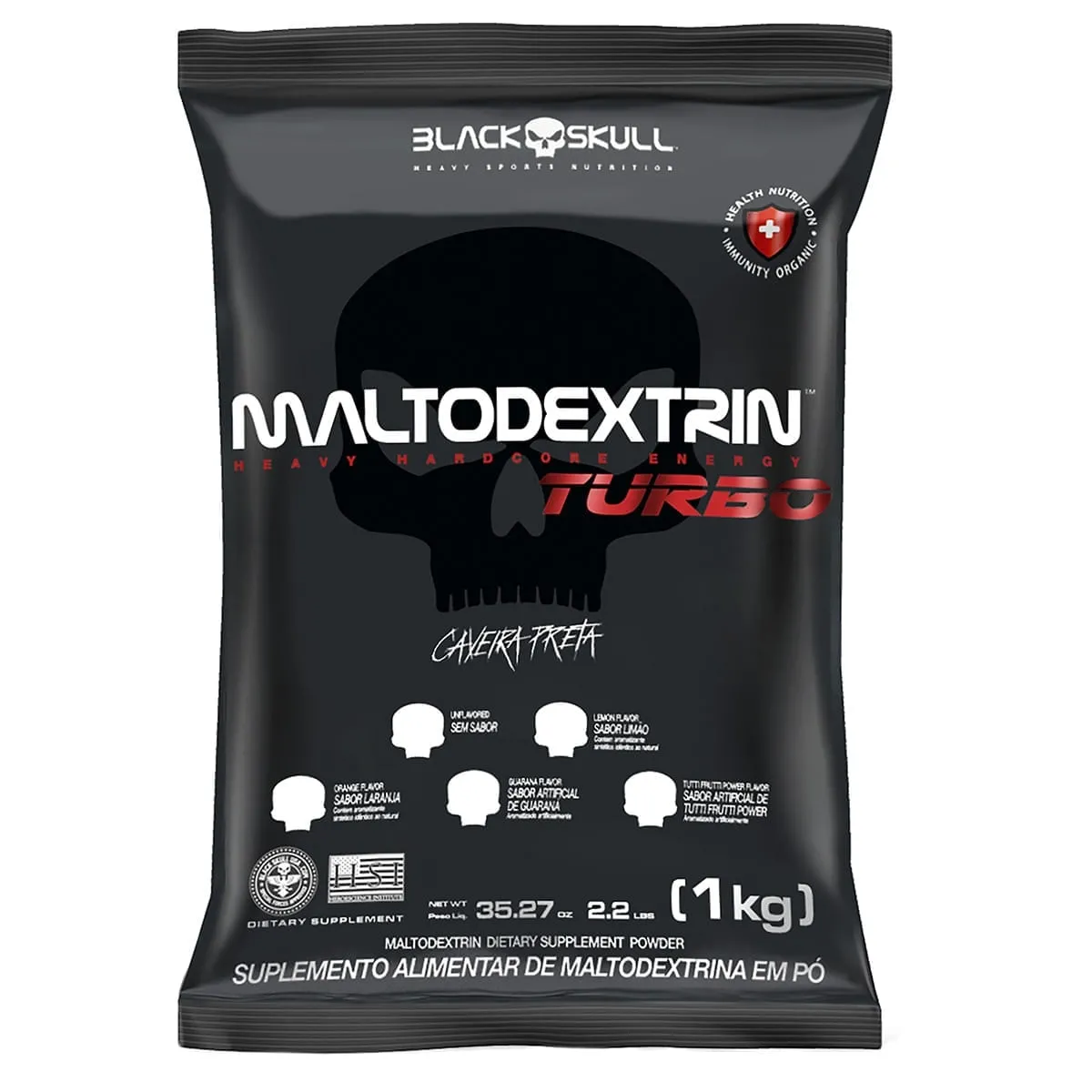 Maltodextrin Turbo Refil Laranja Black Skull 1Kg