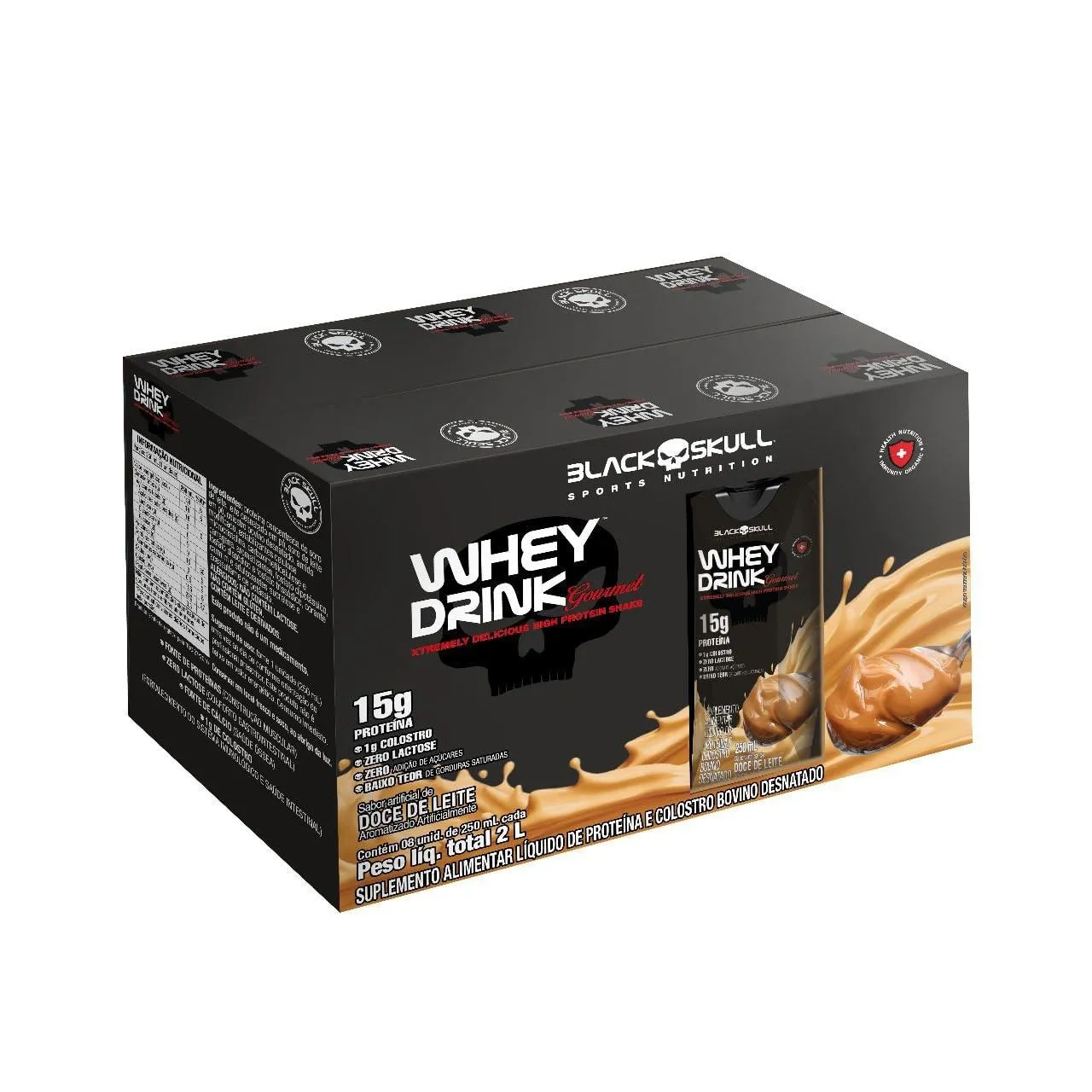 WHEY DRINK GOURMET 250mL - DOCE DE LEITE - 8 UNID