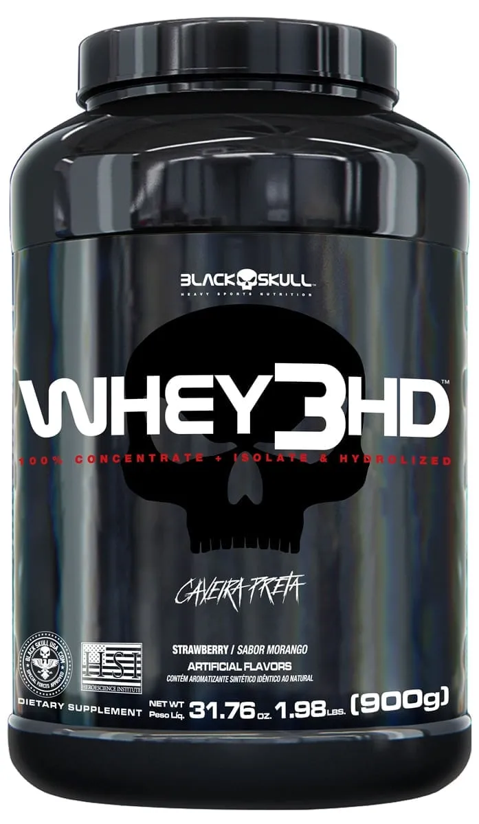 WHEY 3 HD MORANGO 900G