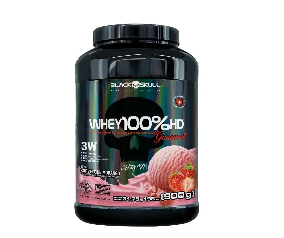 WHEY 100%HD GOURMET 900g MORANGO