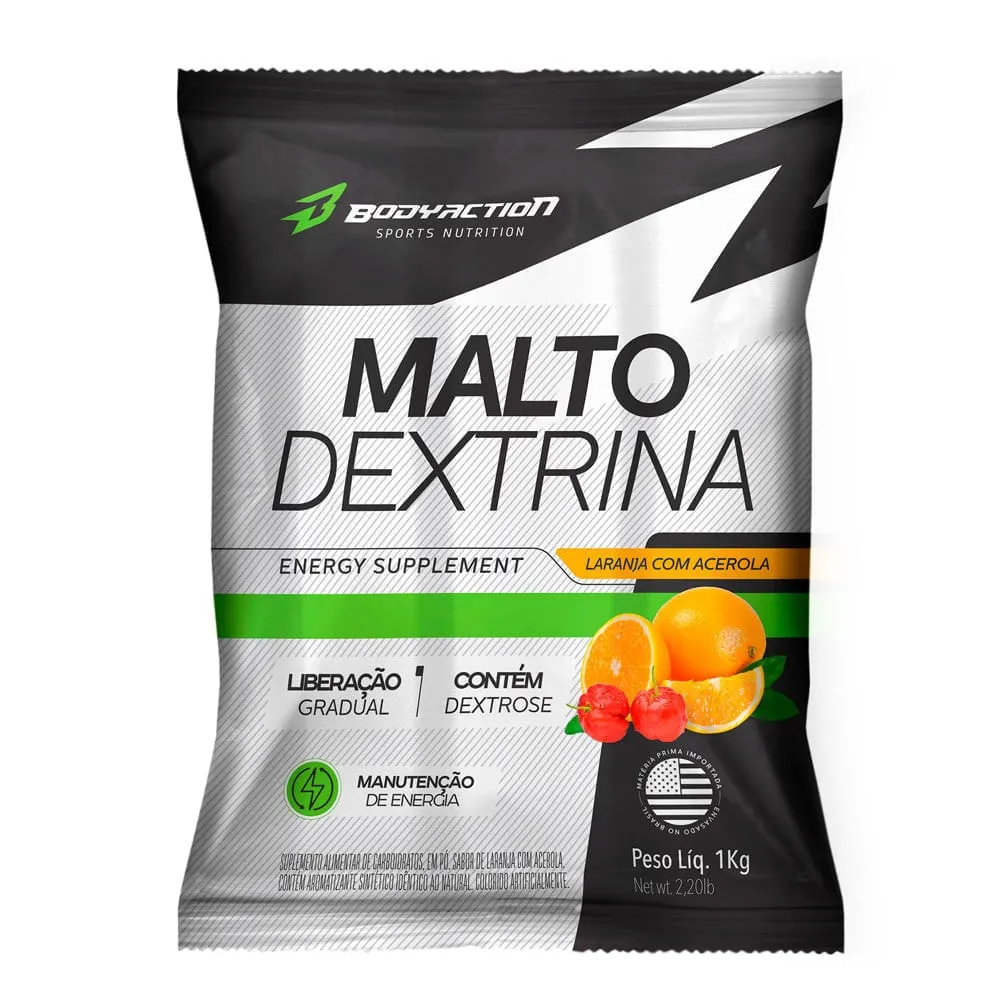 Maltodextrina Bodyaction Sabor Laranja e Acerola 1Kg
