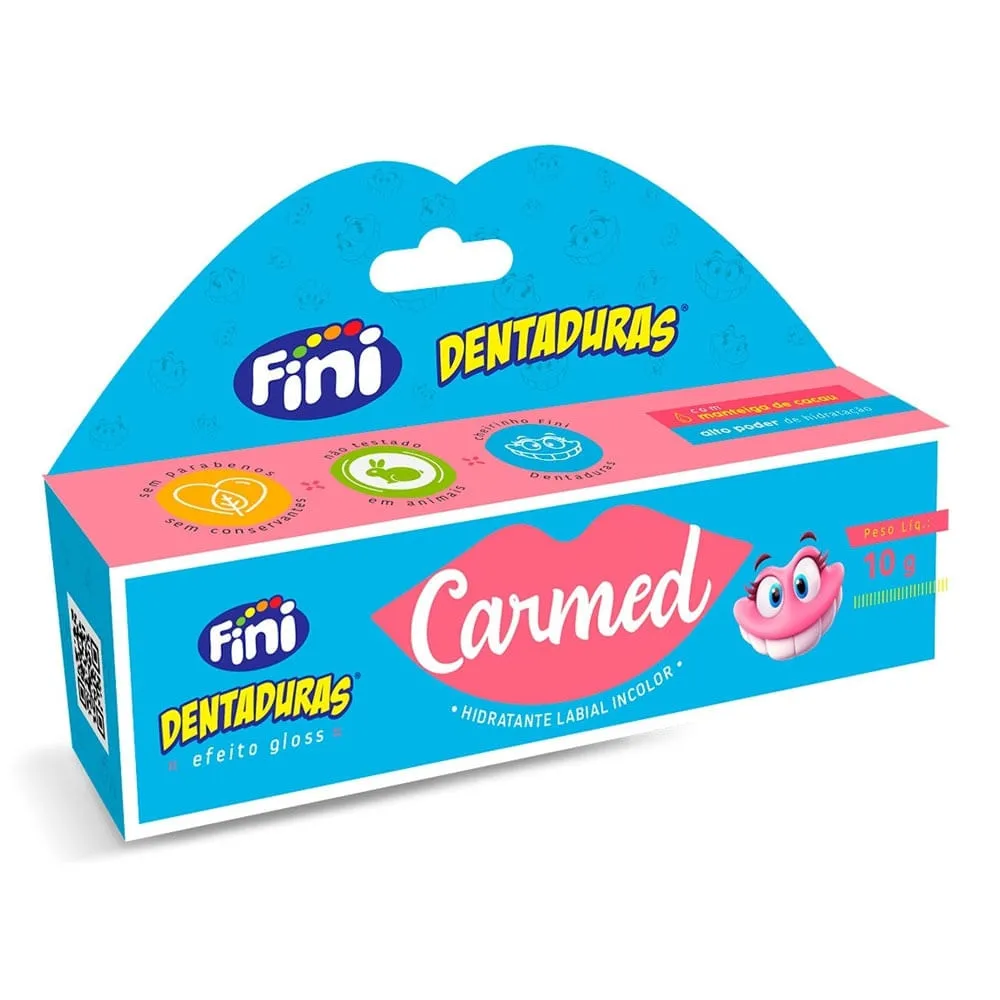 Hidratante Labial Carmed Fini Dentaduras Incolor 10g