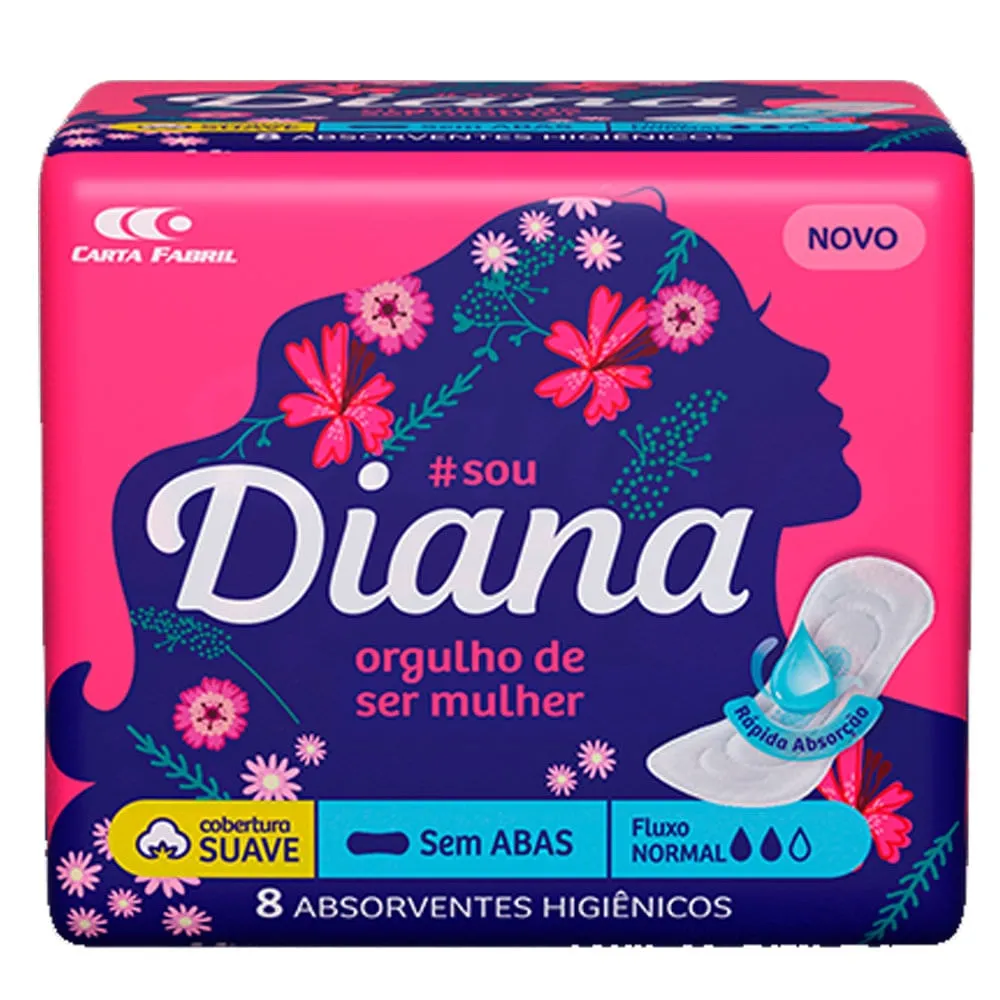 Absorvente Diana Suave s/ Abas 8 unidades