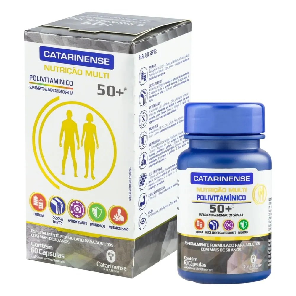 Polivitamínico 50+ Multi Catarinense 60 Cápsulas