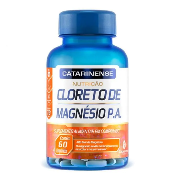 Cloreto De Magnésio Suplemento Alimentar Com 60 Comprimidos