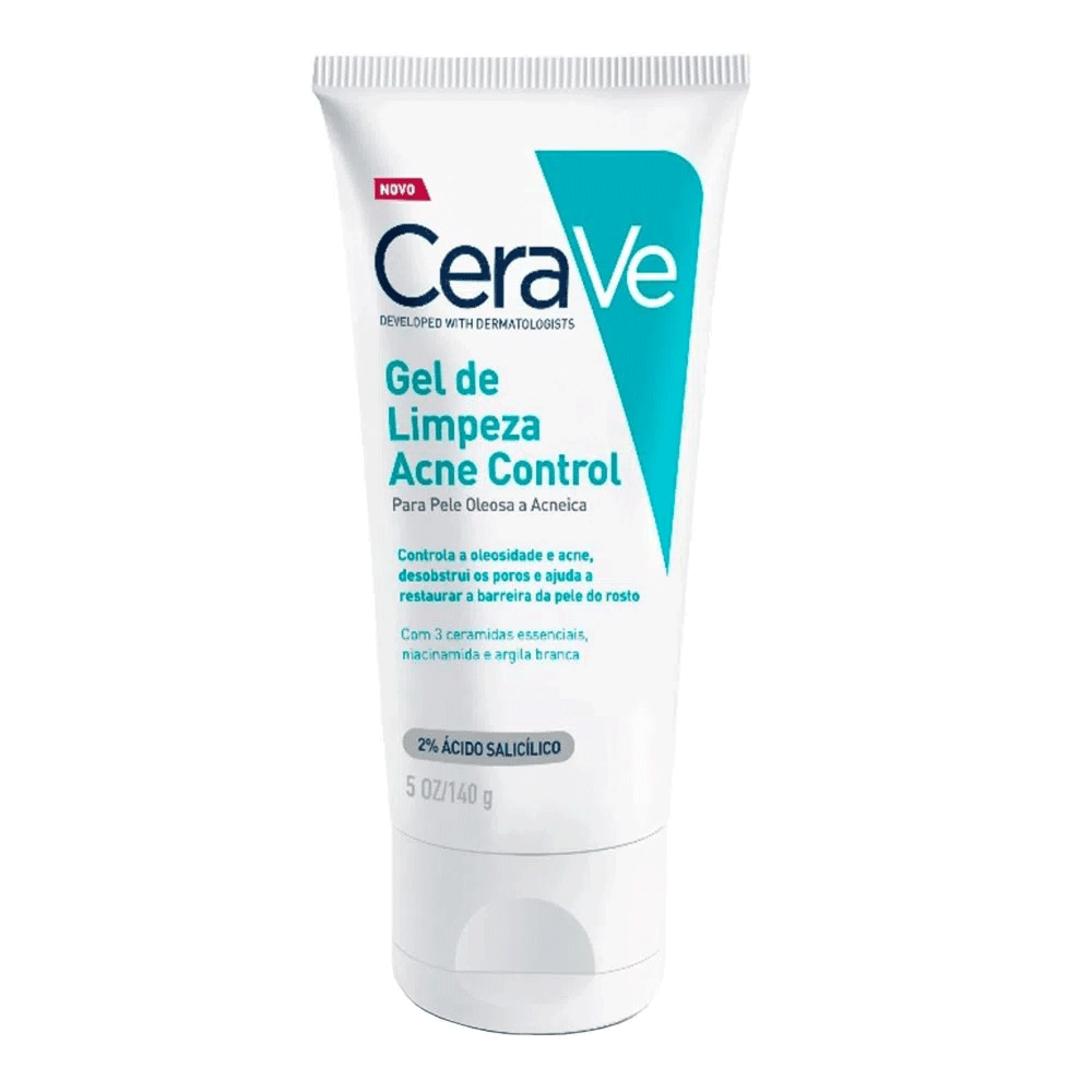 Gel de Limpeza Cerave Acne Control Pele Oleosa a Acneica 140g