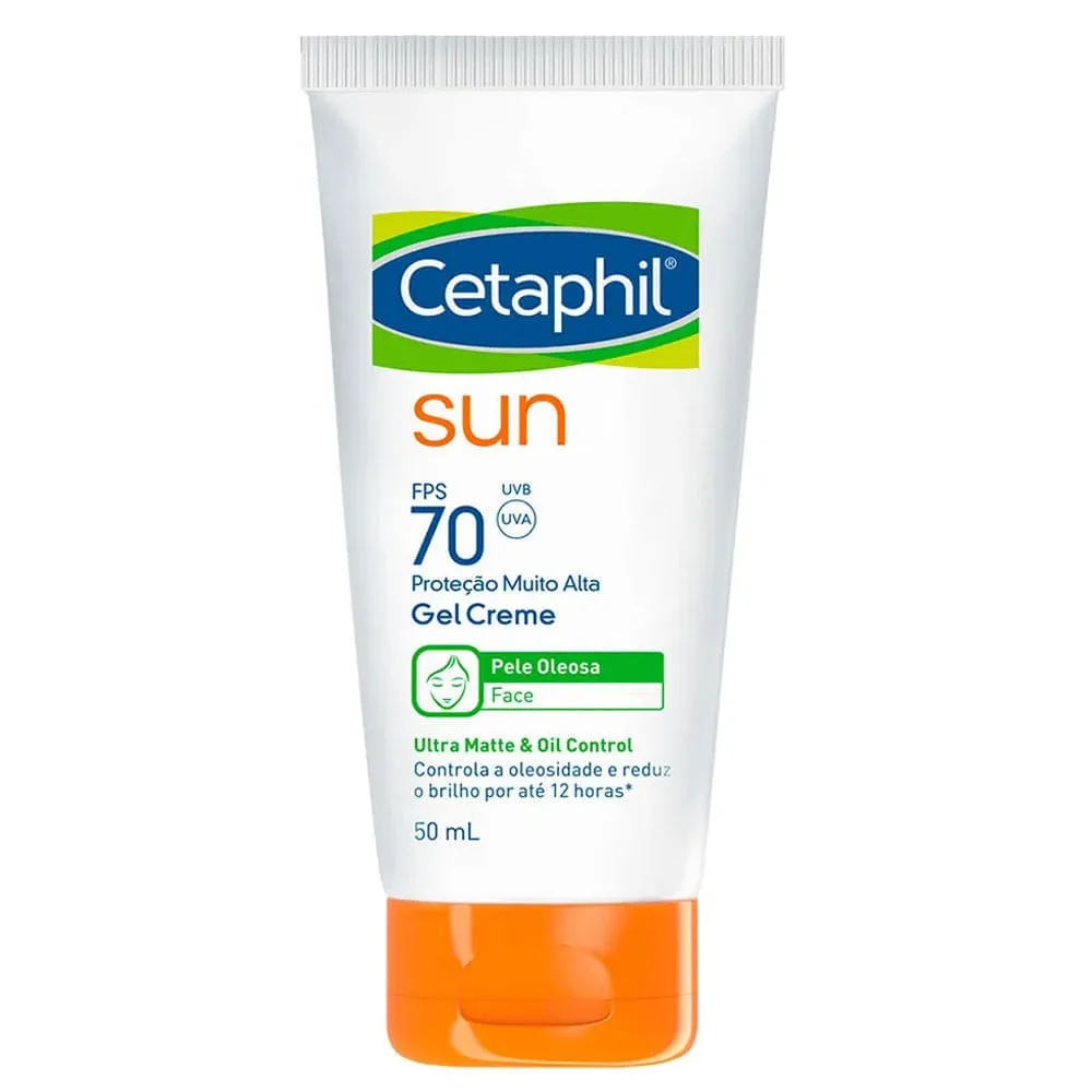 Protetor Solar Cetaphil Sun Sem Cor Pele Oleosa FPS70 50ml