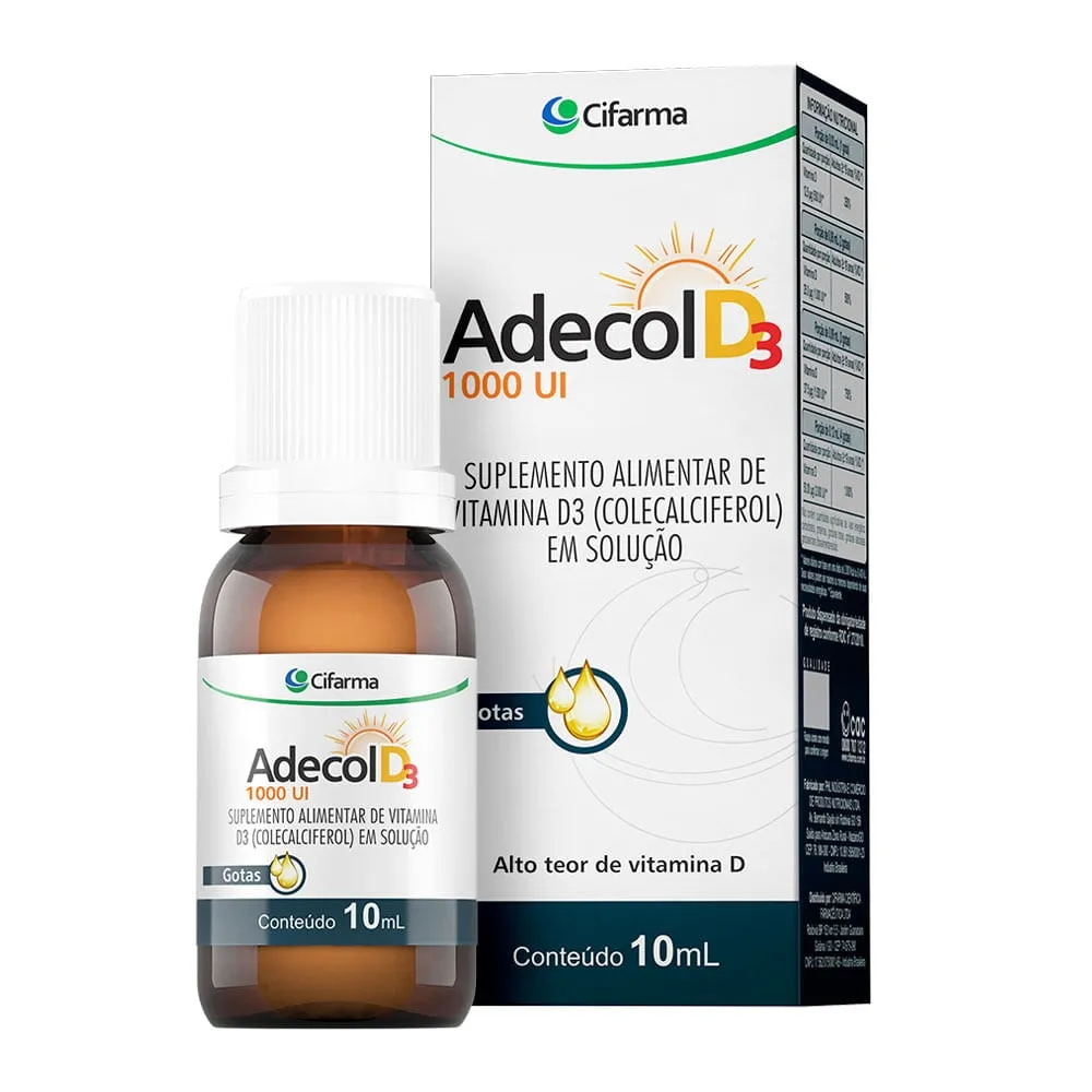 Adecol D3 Colecalciferol 1000UI Gotas 10ml