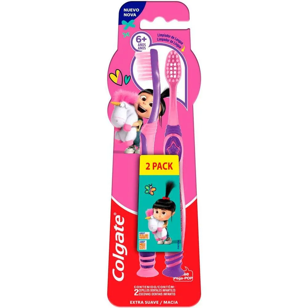 Escova dental infantil Colgate Agnes 6+ anos 2 unidades