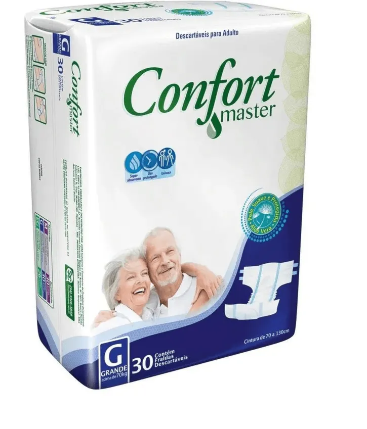 Fralda Geriátrica Confort Master Tamanho G 30 Unidades