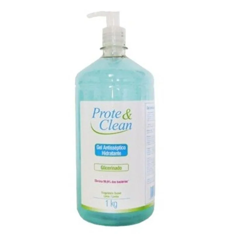 Álcool 70 Gel Antisséptico Hidratante 1Kg Prote Clean Limão