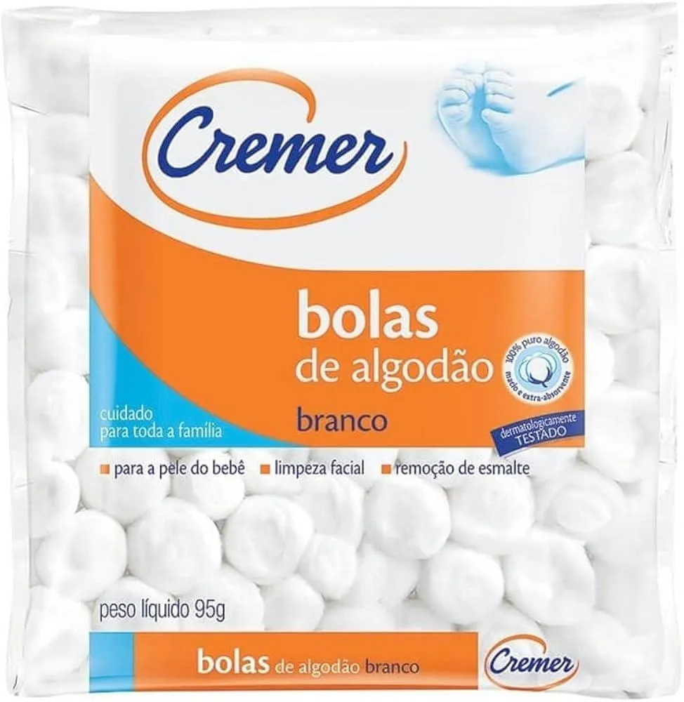 Algodão Cremer Bolas Branco 50g