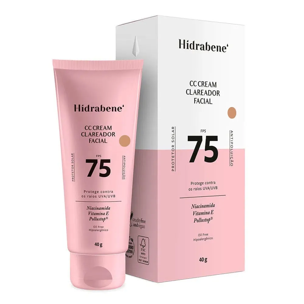 Hidrabene CC Cream Clareador Facial FPS75 40g