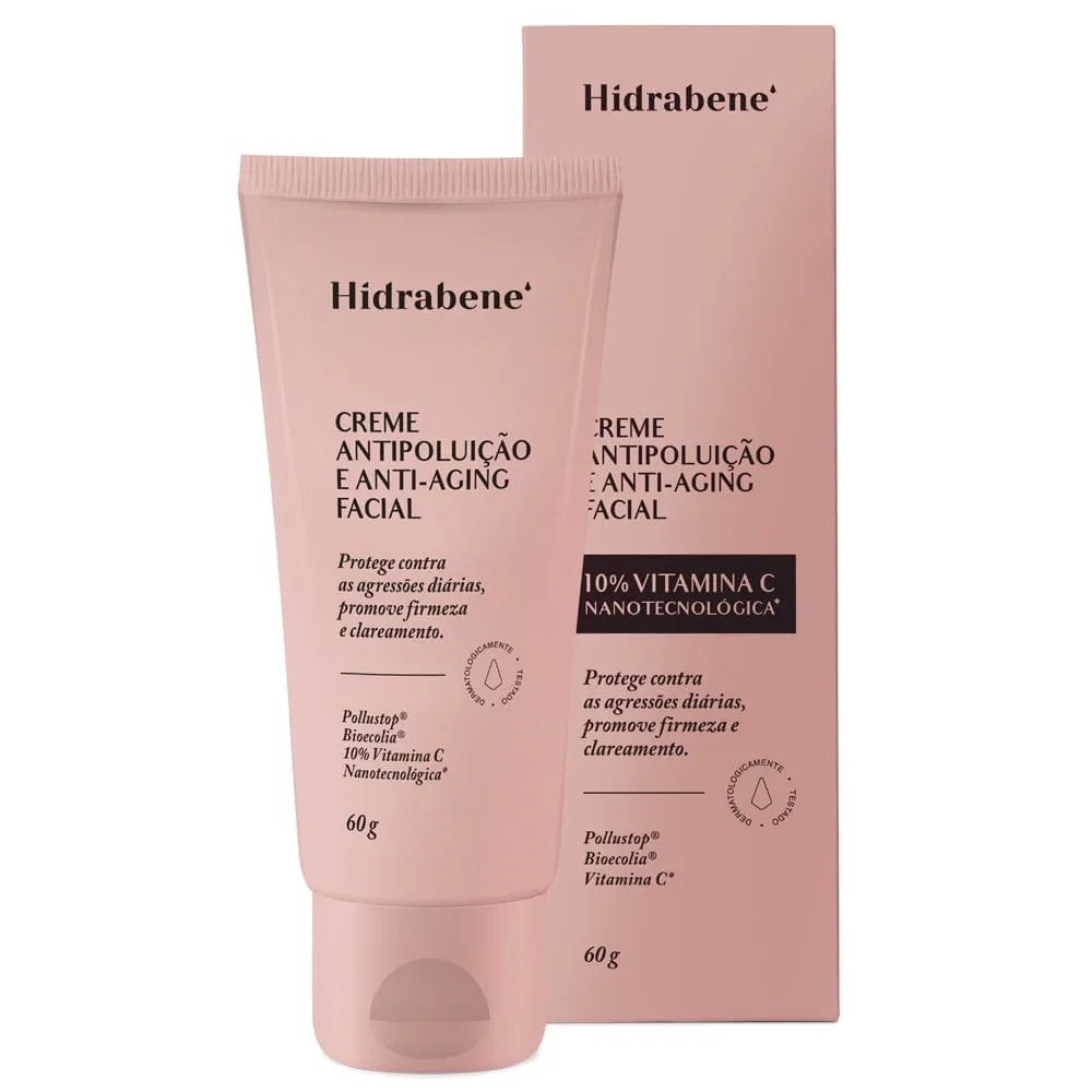 Hidrabene Creme Antipoluição e Anti-Aging Facial 60g