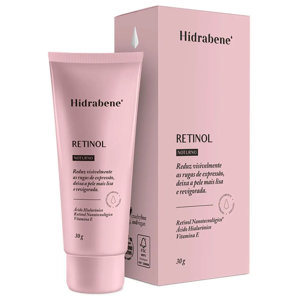 Hidrabene Retinol Noturno Antirrugas Facial 30g