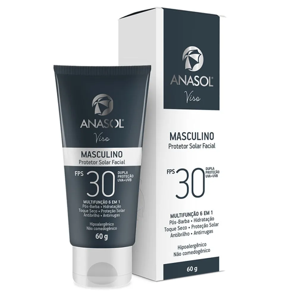 Anasol Viso Protetor Solar Facial Masculino FPS30 60g