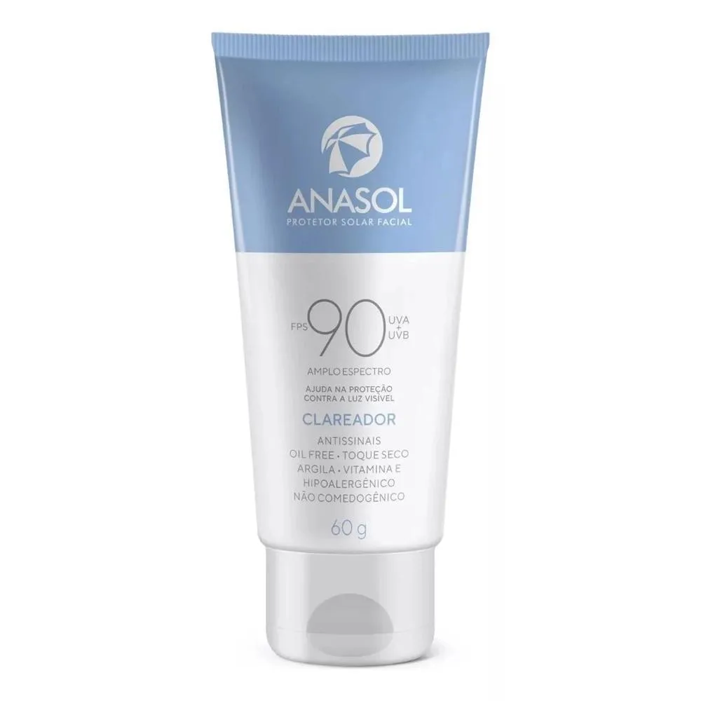 Anasol Protetor Solar Facial FPS 90 Clareador 60g