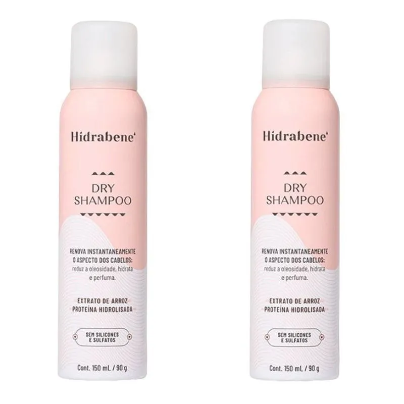 KIT 2 Hidrabene Dry Shampoo a Seco 150ml 90g