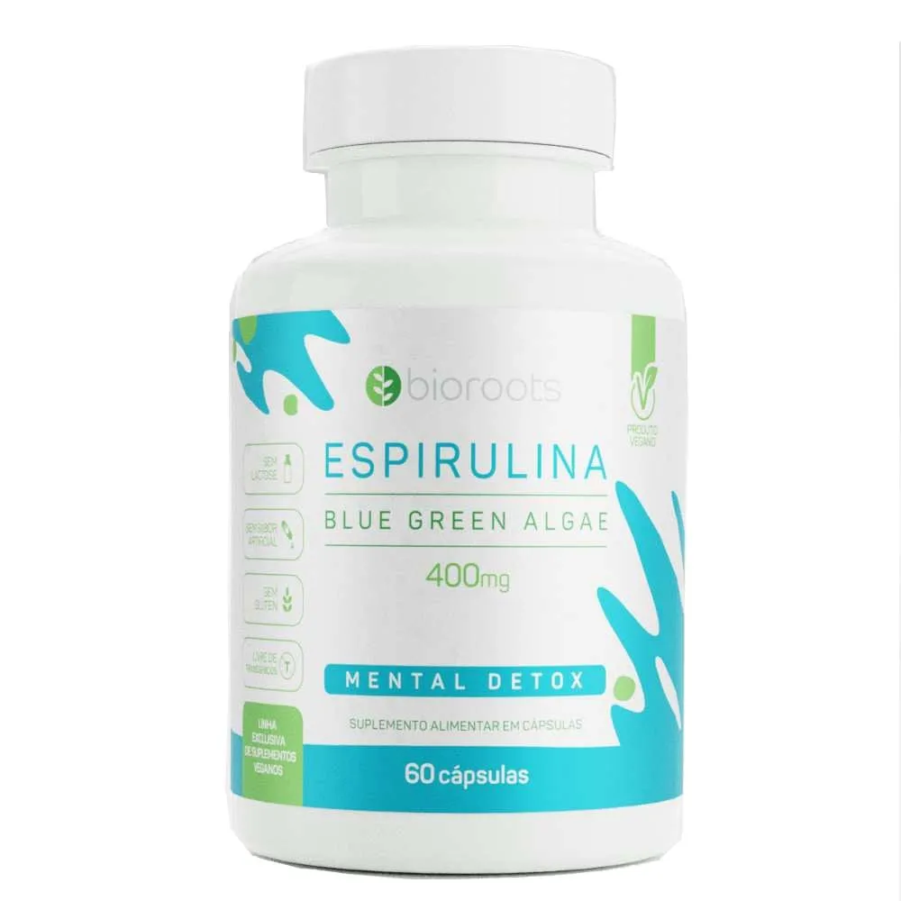 Espirulina Bioroots 400mg 60 Cápsulas