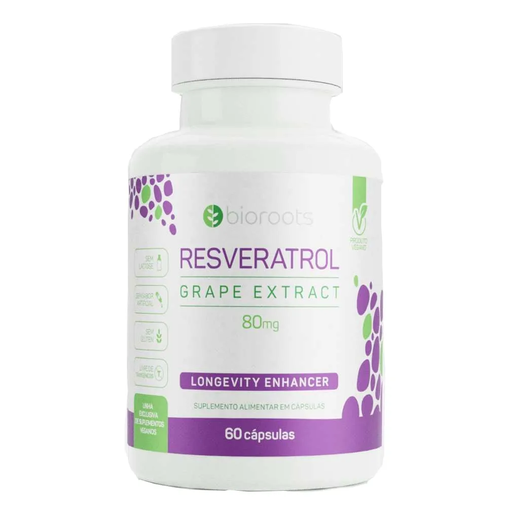 Resveratrol Bioroots 80mg 60 Cápsulas