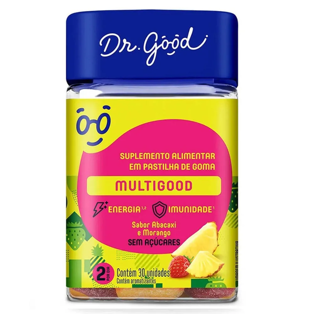 Multigood Dr. Good Abacaxi e Morango 30 Gomas