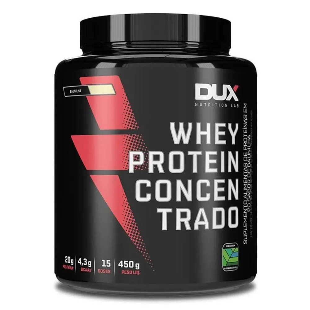 Whey Protein Concentrado Dux Nutrition Baunilha Pote 450g
