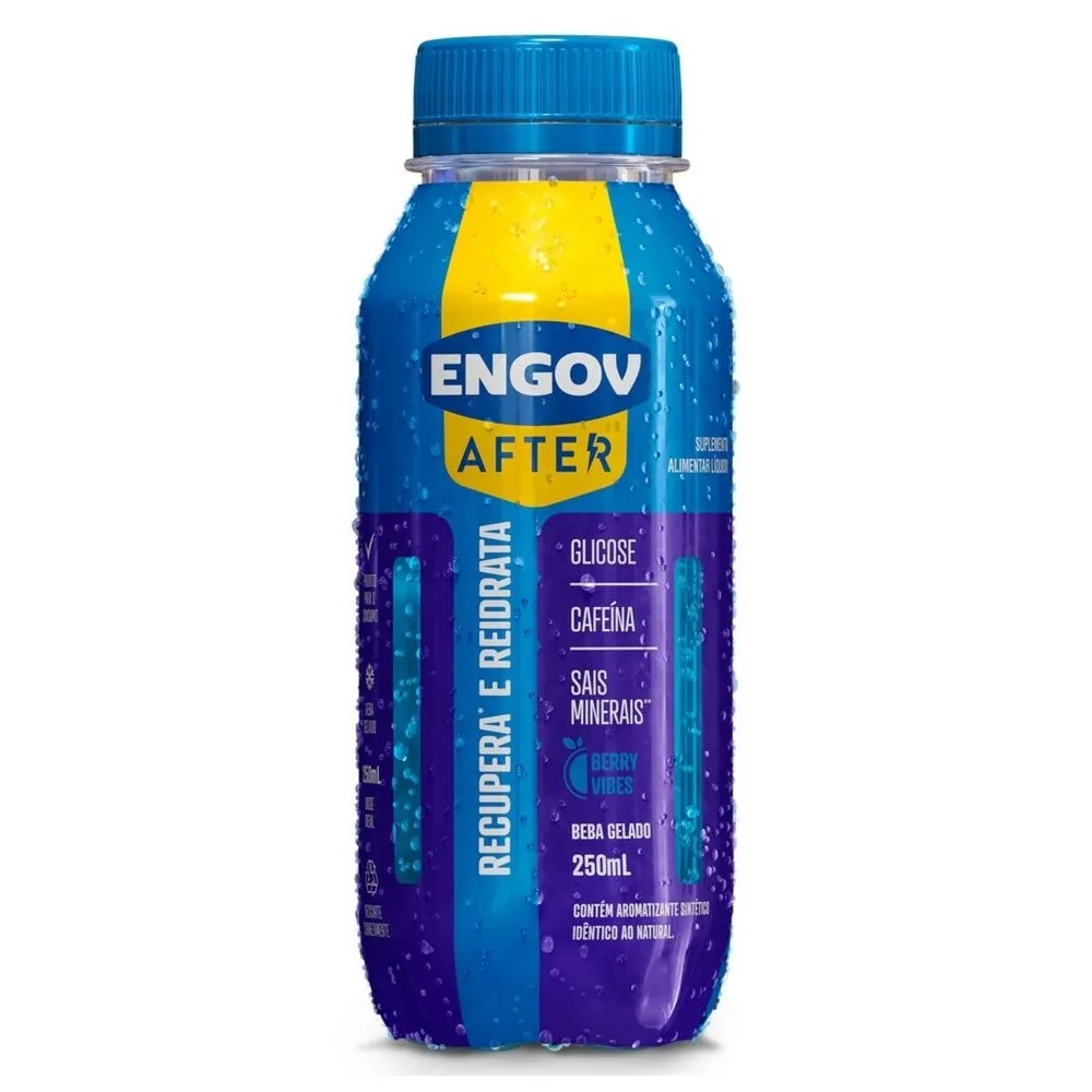 Engov After Berry Vibes 250ml Bebida Reidratante Glicose+Caf