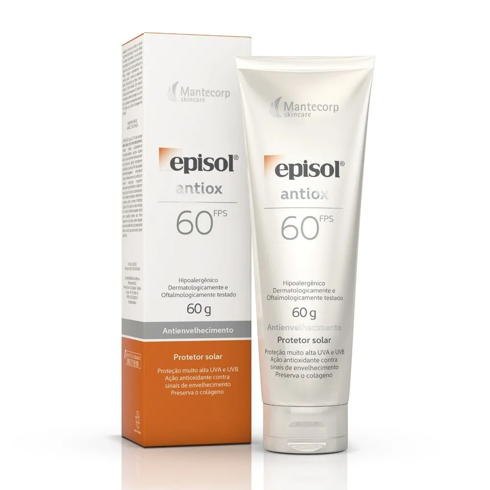 Protetor Solar Episol Antiox Antienvelhecimento Facial FPS60 60g